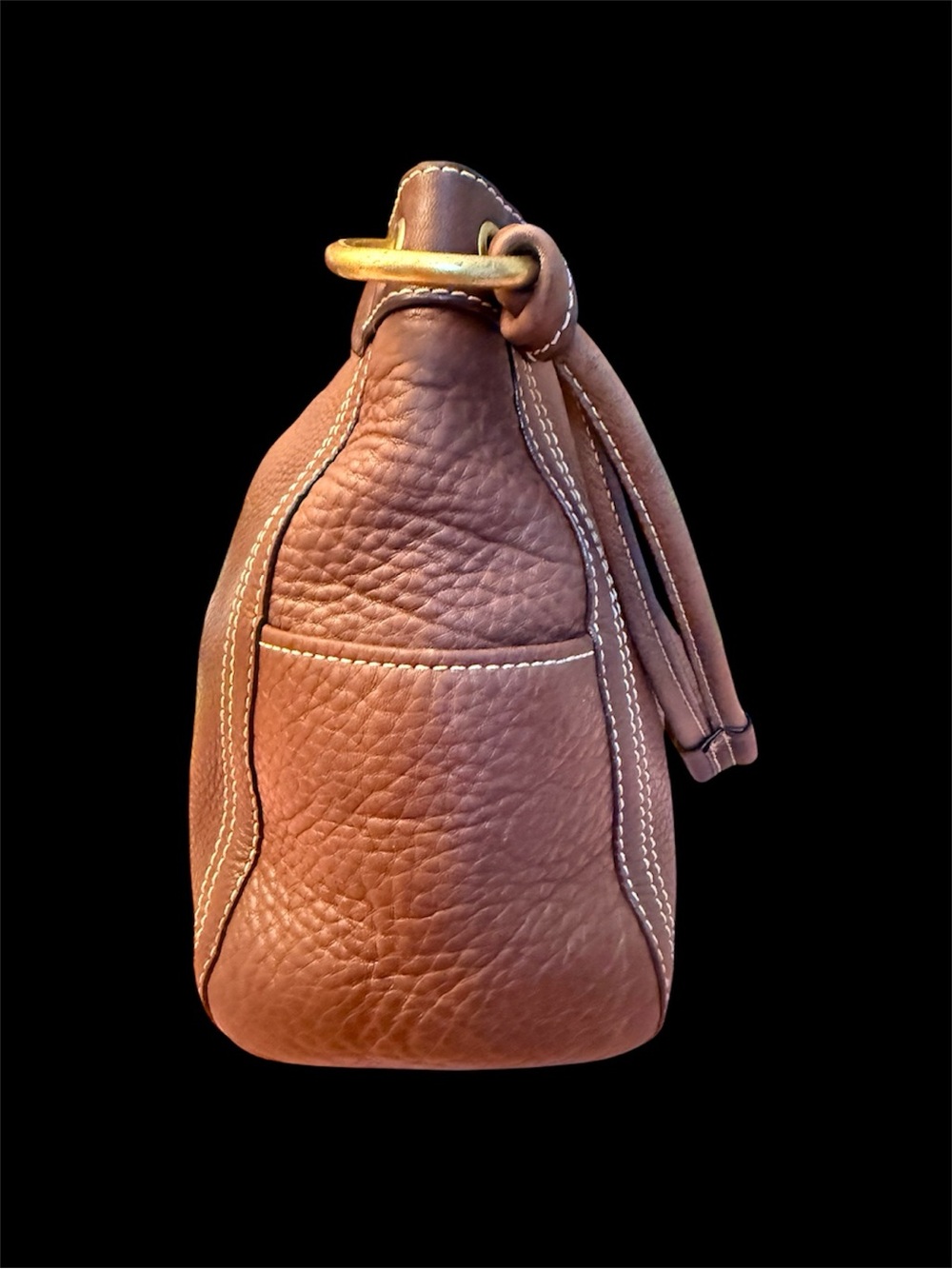 Fossil Brown Pebbled Leather Shoulder Bag - Picture 8 of 12